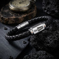 BeMen Braided Leather Bracelet – Stainless Steel Magnetic Clasp